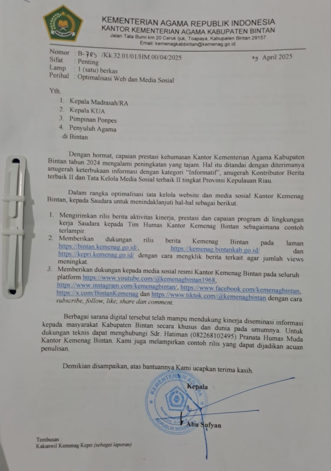 pengumuman